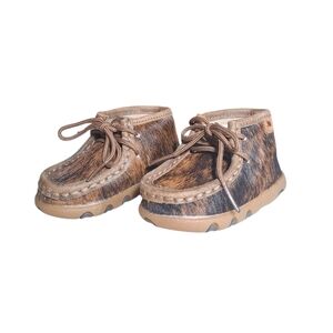 Twisted X Infant Light Brindle Chukka Driving Moc Shoes ICA0015 Size 3